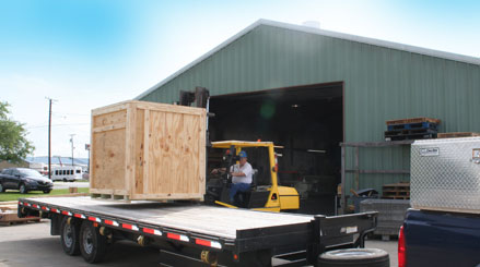 Custom crating at our 6,500 square-foot facility